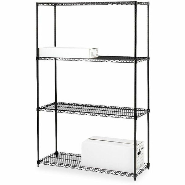 Lorell Wire Shelving Unit, 36" x 18", Black (LLR70060)