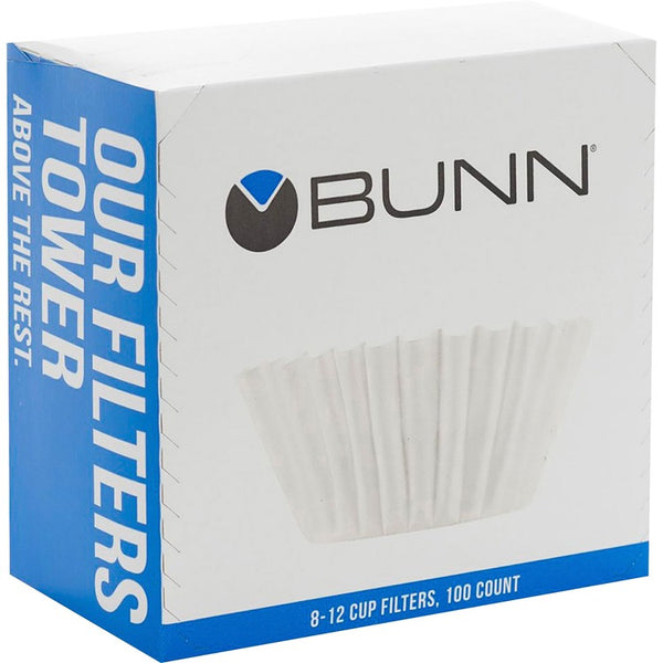 BUNN BCF-100 Flat Bottom Paper Coffee Filters, 10 Cup Size (BUNBCF100) Pack of 100