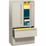 HON Brigade 700 Series Lateral File, 2-Drawer, 36" x 18" x 64.3", Light Gray (HON785LSQ) Each