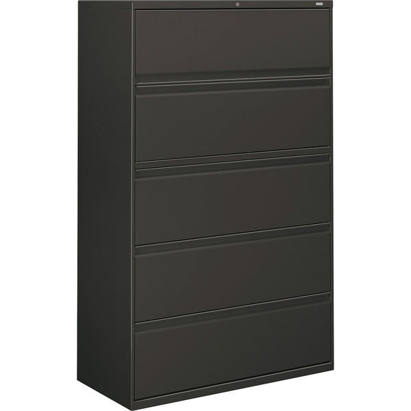 HON 800-Series 5 Drawer Metal Lateral File Cabinet, 42" Wide, Dark Gray (HON895LS)