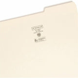 Smead 1/3 Tab Cut Legal Recycled Top Tab File Folder, 8 1/2" x 14", 3/4" Expansion, Manila, 100/Box (SMD15337) Box of 100