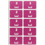Smead AlphaZ Color-Coded Second Letter Alphabetical Labels, E, 1 x 1.63, Purple, 10/Sheet, 10 Sheets/Pack (SMD67175) Pack of 100
