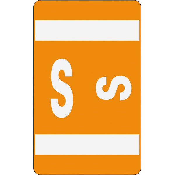 Smead AlphaZ Color-Coded Second Letter Alphabetical Labels, S, 1 x 1.63, Orange, 10/Sheet, 10 Sheets/Pack (SMD67189)