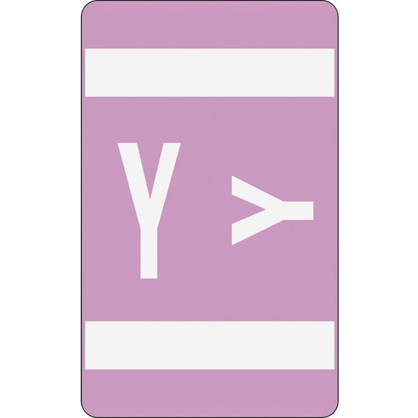 Smead Alpha-Z Color-Coded Second Letter Labels, Letter Y, Lavender, 100/Pack (SMD67195)