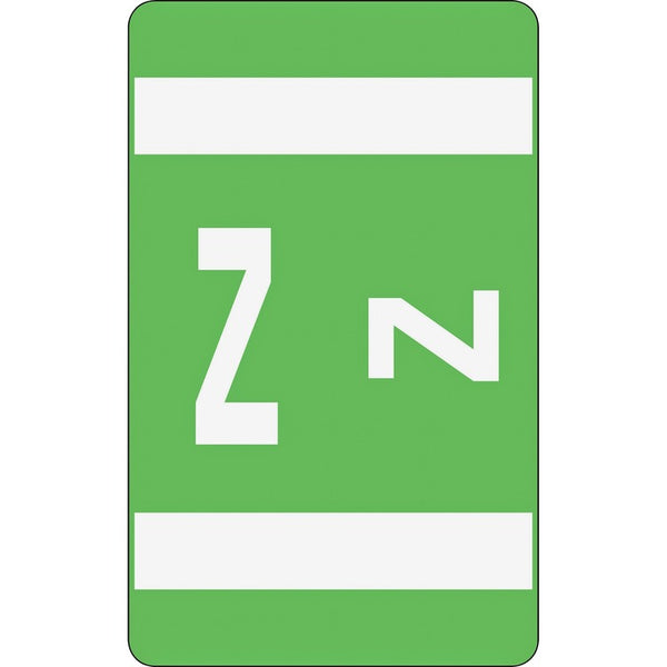 Smead Color Coded Labels, Second Letter, Light Green, Letter Z, 100/Pack (SMD67196)