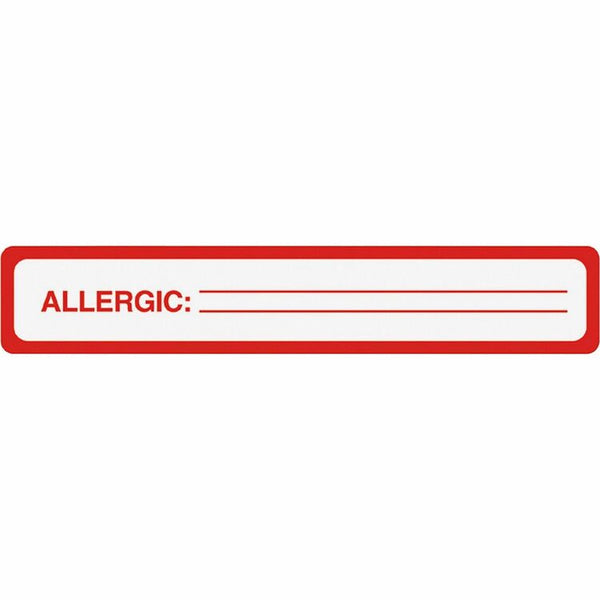 Tabbies Medical Labels, ALLERGIC, 1 x 5.5, White, 175/Roll (TAB40561) Roll of 175
