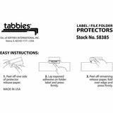 Tabbies Self-adhesive File Folder Label Protectors, For 3 1/2" x 2" Sheet, Clear, 100/Pack (TAB58385) Pack of 100