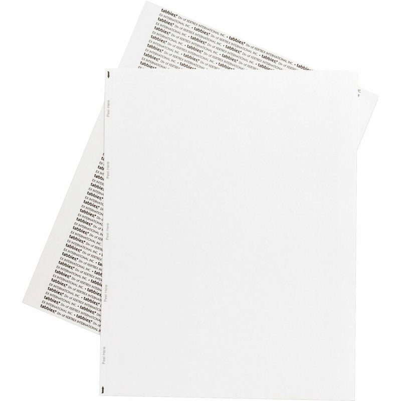 Tabbies Transcription Label Sheet, Unruled, 8 1/2&quot;x11&quot;, White (TAB59533) Box of 100