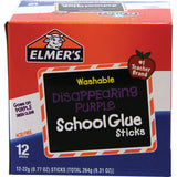 Elmer's School Glue Stick, 0.77 oz, Dries Clear (EPIE524) Box of 12