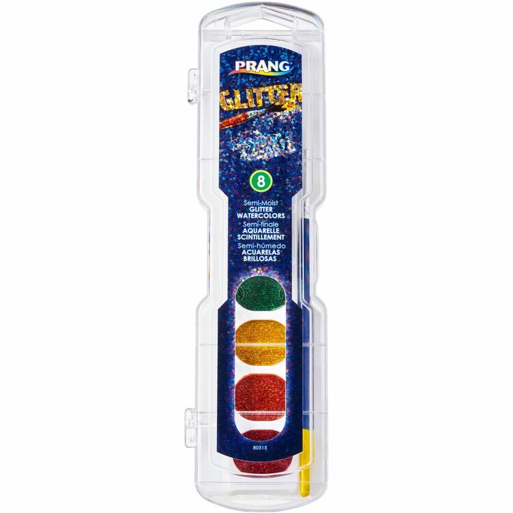 Prang Glitter Washable Watercolors, 8 Assorted Colors (DIX80515) Each