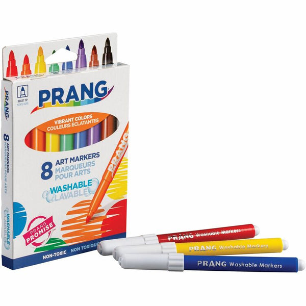 Prang Washable Markers, Eight Assorted Colors, 8/Set (DIX80680) Pack of 8