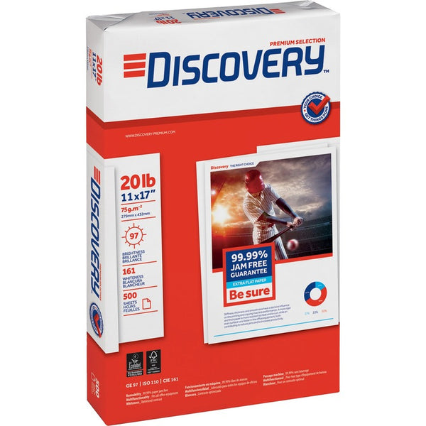 Discovery White Multipurpose Paper, 11 x 17 (Ledger), 95 Bright, 20 lb, 500 Sheets Per Ream, Case of 5 Reams (SNA00042) 5 Reams
