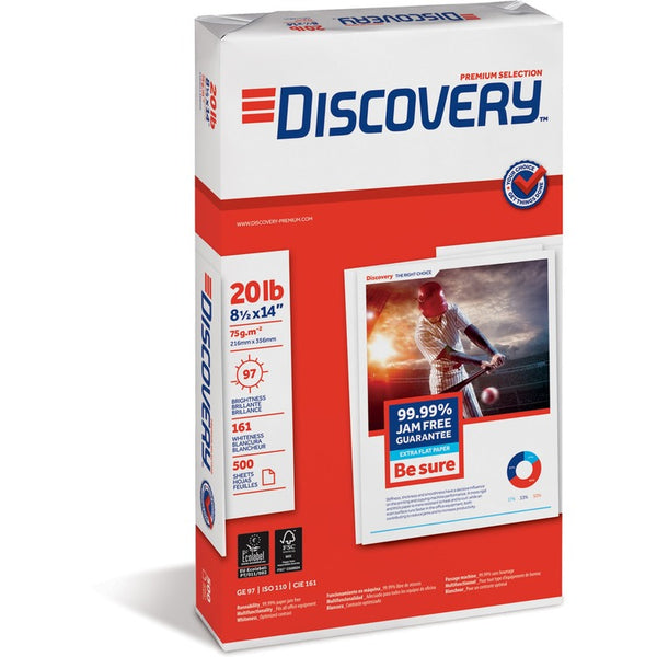 Discovery White Multipurpose Paper, 8 1/2 x 14, 95 Bright, 20 lb, 500 Sheets Per Ream, Case of 10 Reams (SNA00043) 10 Reams