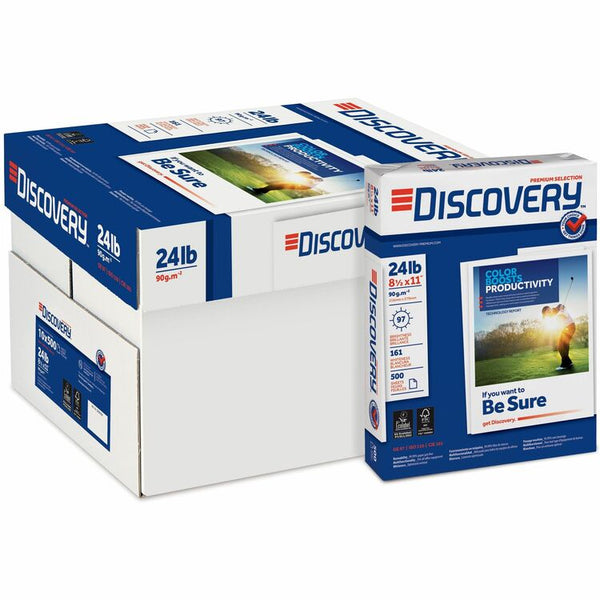 Discovery White Multipurpose Paper, 8 1/2 x 11 (Letter), 95 Bright, 24 lb, 500 Sheets Per Ream, Case of 10 Reams (SNA22028) 10 Reams