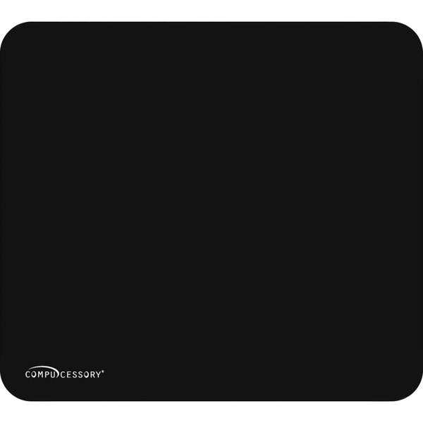 Compucessory 23617 Black Economy Mouse Pad w/Nonskid Rubber Base, 9 1/2&quot; x 8 1/2&quot; (CCS23617) Each