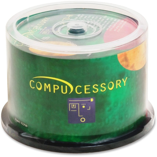 Compucessory CD R, Spindle, Branded, 80 Min/700MB, 48X, 50 Pack (CCS72250) Pack of 50