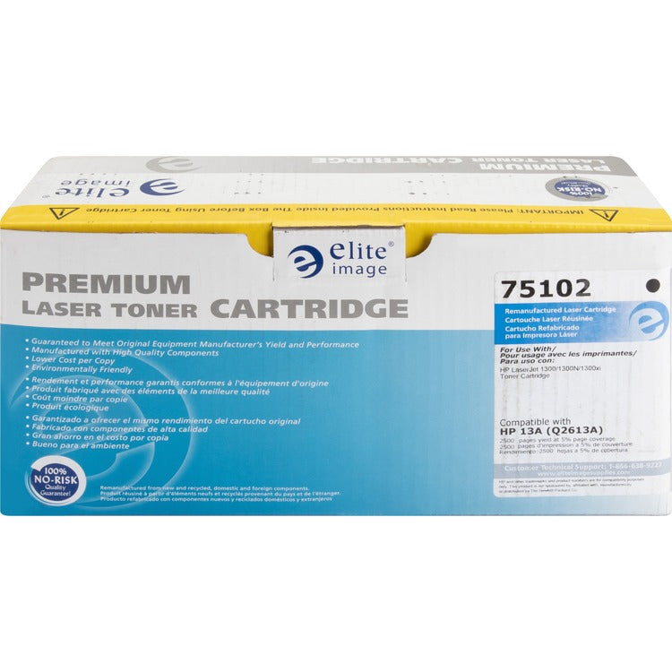 Elite Image Remanufactured Toner Cartridge, Alternative for HP 13A (Q2613A), Laser, 2500 Pages, Black, 1 Each (ELI75102) Each