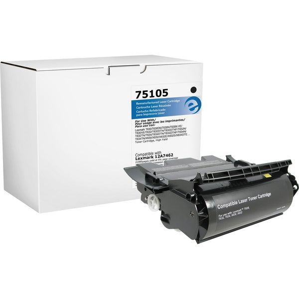 Elite Image Remanufactured Toner Cartridge, Alternative for Lexmark (12A7462), Laser, 21000 Pages, Black, 1 Each (ELI75105) Each