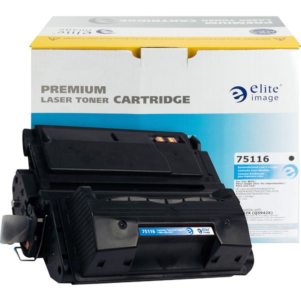 Elite Image Remanufactured Toner Cartridge, Alternative for HP 42X (Q5942X), Laser, 20000 Pages, Black, 1 Each (ELI75116) Each