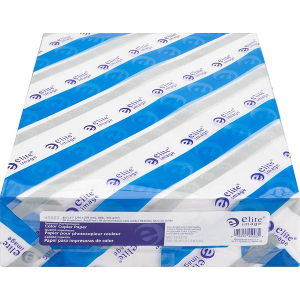 Elite Image Color Copy Paper, 8 1/2"x11", 96 Bright, White, 28 LB, One Ream (ELI45003) 1 Ream