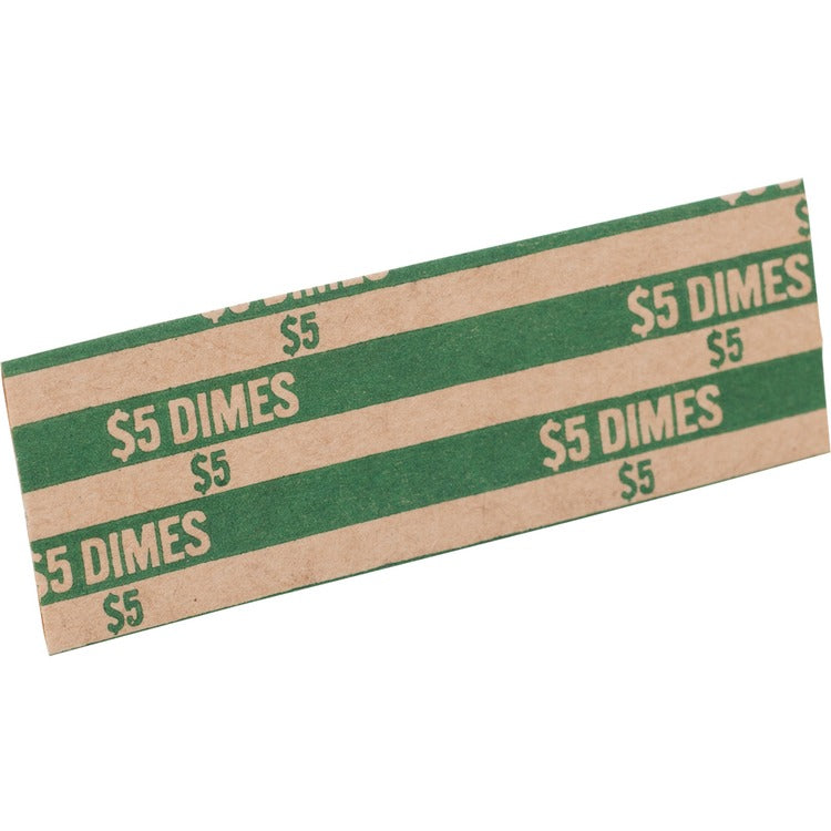 Sparco Coin Wrapper, Dimes, $5.00, Green (SPRTCW10)