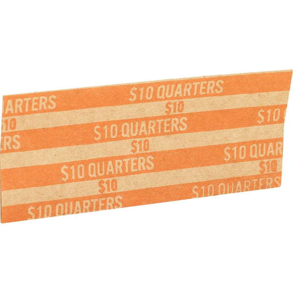 Sparco Coin Wrapper, Quarters, $10.00, Orange (SPRTCW25)