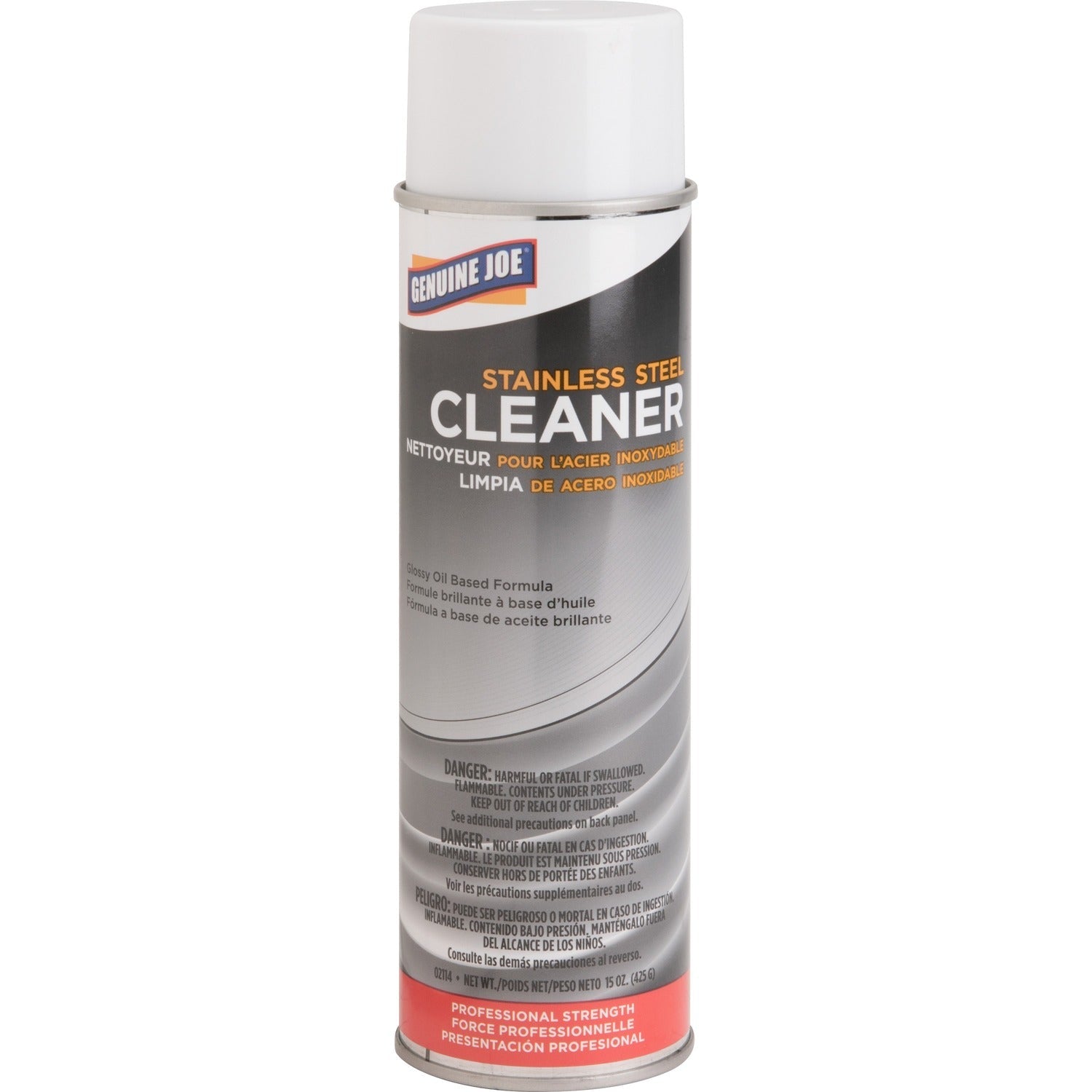 Genuine Joe Stainless Steel Aerosol Cleaner, 15 oz (GJO02114) Each ...