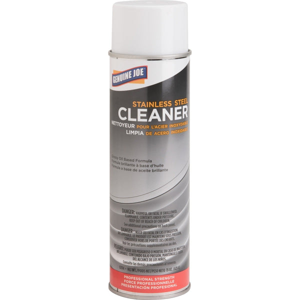 Genuine Joe Stainless Steel Aerosol Cleaner, 15 oz (GJO02114) Each