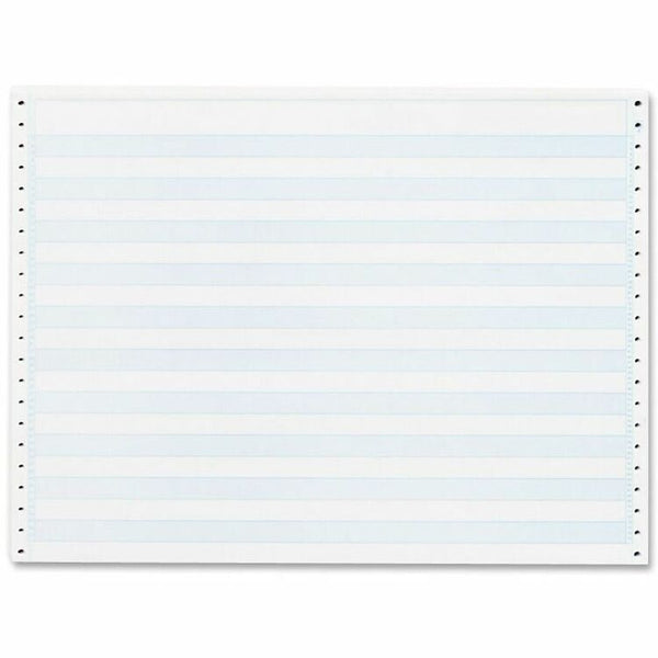 Sparco Computer Paper, 1/2&quot; Blue Bar, 20 Lb, 14-7/8&quot;x11&quot;, 2400/Carton (SPR02180)