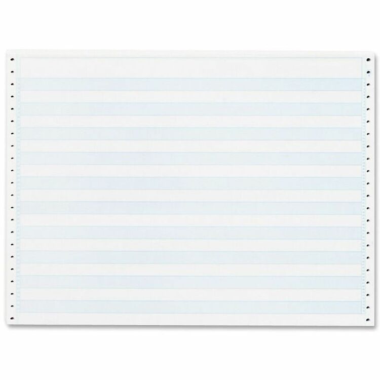 Sparco Computer Paper, 1/2&quot; Blue Bar, 20 Lb, 14-7/8&quot;x11&quot;, 2400/Carton (SPR02180)