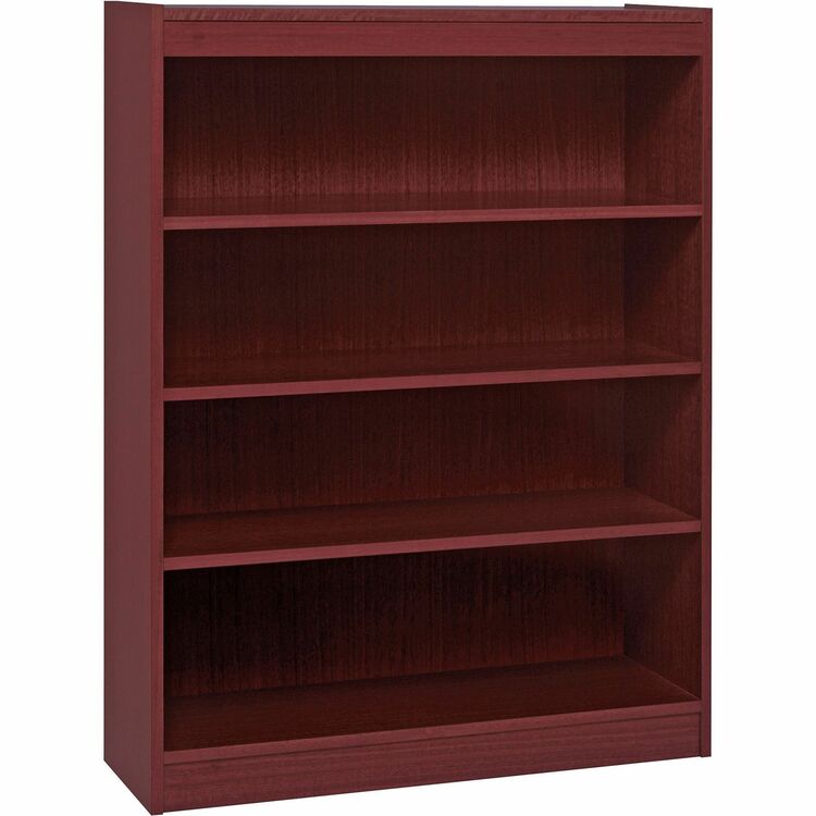 Lorell 3 Shelf Veneer Panel Bookcase, 36&quot;Wx12&quot;Dx48&quot;H, Mahogany (LLR60072)