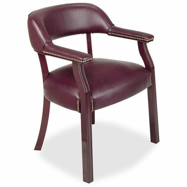 Lorell Chair, Captain, Wrap Around Back, 25&quot;x24&quot;x30 3/4&quot;, Oxblood (LLR60600)