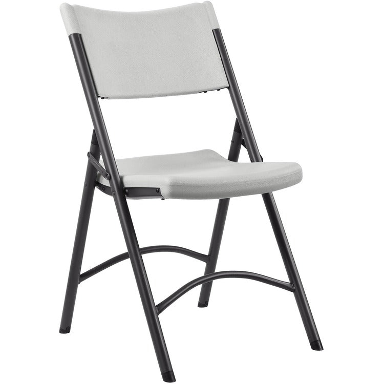 Lorell Folding Chair, 18-1/2&quot;x21-7/8&quot;x33-1/8&quot;, 4/Carton, Platinum (LLR62515)