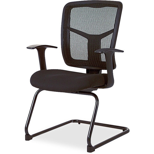 Lorell Guest Chair, Mesh Fabric, 27&quot;x27-3/4&quot;, 41&quot;, Black (LLR86202)