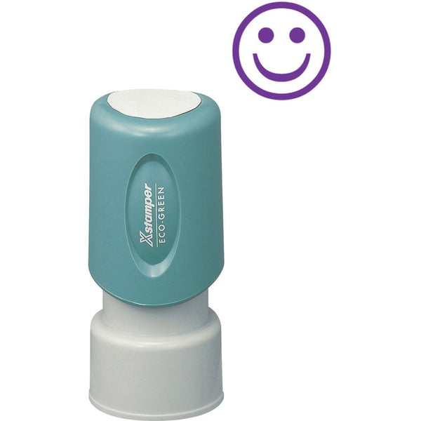 Xstamper Pre-Inked Specialty Stamp, &quot; Smile&quot; in Purple (XST11420) Each