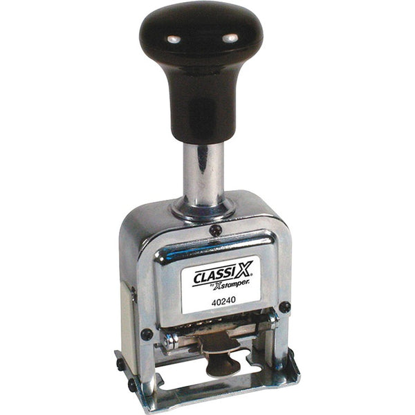 Xstamper Auto Number Machine, Metal Frame, 6 Wheels, #1 Size (XST40240) Each