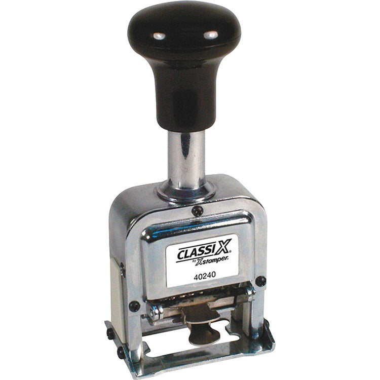 Xstamper Auto Number Machine, Metal Frame, 6 Wheels, #1 Size (XST40240) Each