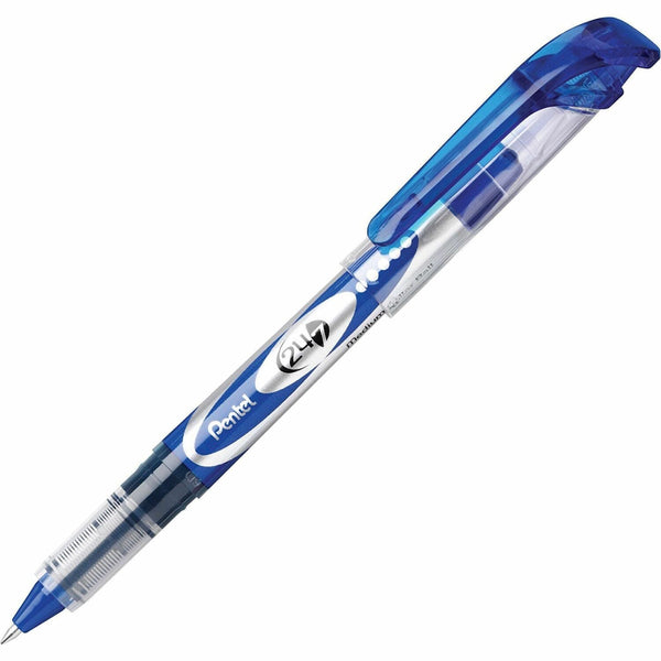 Pentel Roller Ball Pen, 0.7mm Tip, Blue Ink (PENBLD97C) 1 Dozen