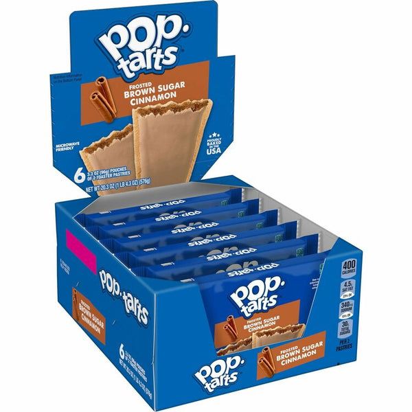 Kellogg's Pop Tarts, Frosted Brown Sugar Cinnamon, 3.52oz, 2/Pack, 6 Packs/Box (KEB31132) Box of 6