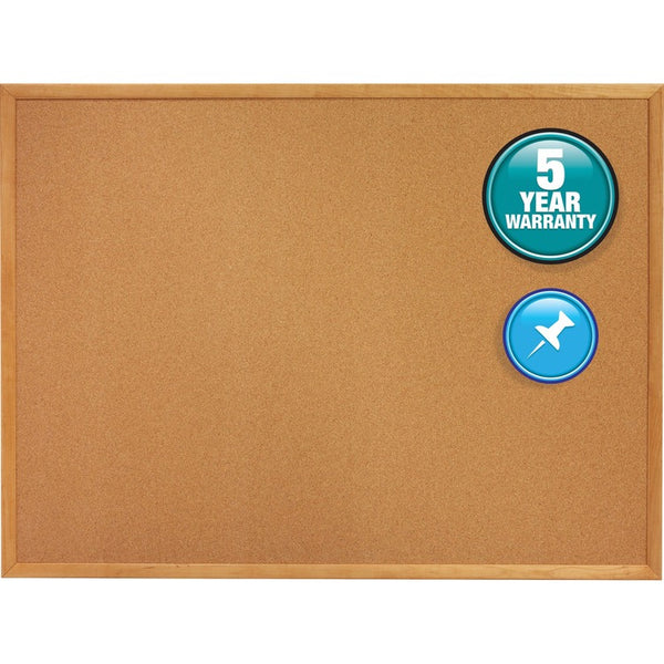 Quartet Classic Series Cork Bulletin Board, 24 x 18, Oak Finish Frame (QRT301)