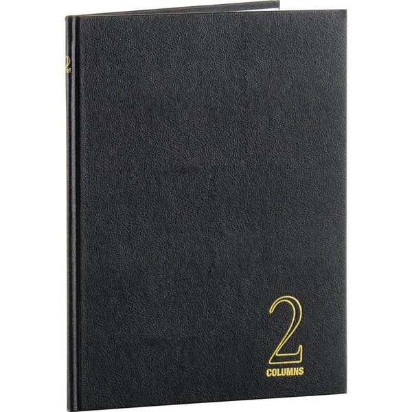 Wilson Jones 2 Column Book, 80 pages, 7&quot;x9 1/4&quot;, Black (WLJ74102) Each
