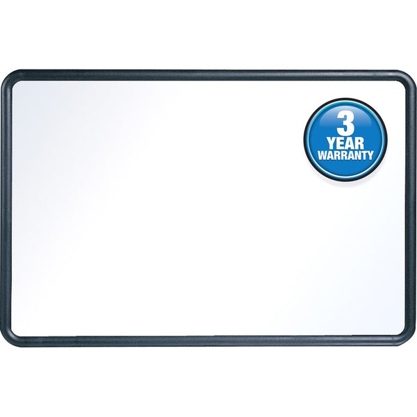 Quartet Contour Dry-Erase Board, Melamine, 36 x 24, White Surface, Black Frame (QRT7553)