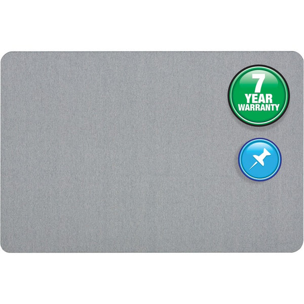 Quartet Oval Office Frameless Fabric Bulletin Board, 48w x 36h, Light Blue (QRT7684BE)