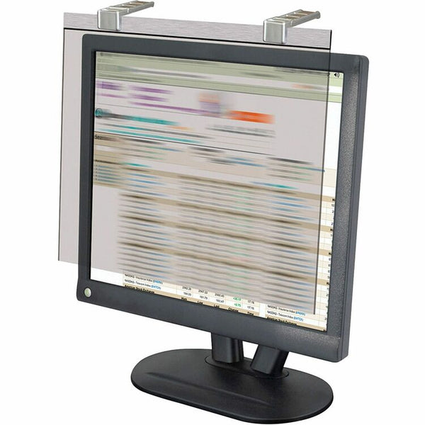 Kantek Glass Monitor Filter with Privacy Screen for 15&quot; Monitor, Silver (KTKLCD15SV) Each