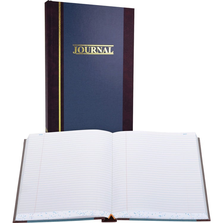 Wilson Jones Account Book, Record Ruled, 500 Pages, 11 3/4&quot;x7 1/4&quot;, Blue (WLJS3005R) Each