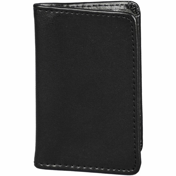 Samsill Regal Leather Business Card Wallet, 25 Card Capacity, 2 x 3 1/2 Cards, Black (SAM81220)