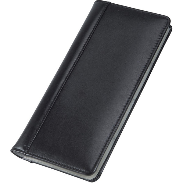 Samsill Regal Leather Business Card File, 96 Card Capacity, 2 x 3 1/2 Cards, Black (SAM81240)