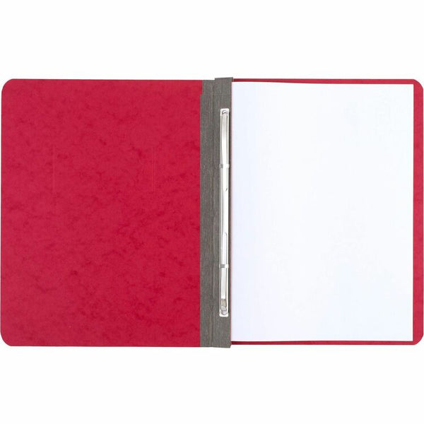 ACCO Presstex Report Cover, Side Bound, Prong Clip, Letter, 3" Cap, Executive Red (ACC25079)