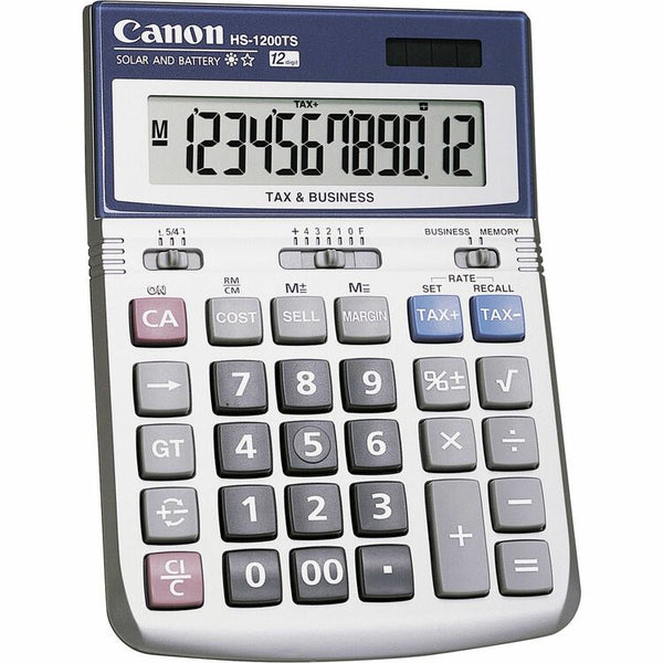 Canon HS1200TS Minidesk Calculator, Battery/Solar, 12 Digit LCD Display (CNMHS1200TS)