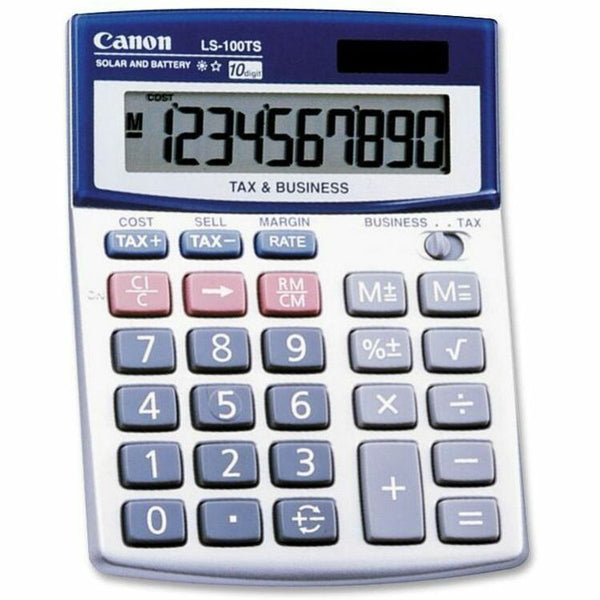 Canon LS100TS Portable Business Calculator, Solar/Battery, 10 Digit Display (CNMLS100TS)